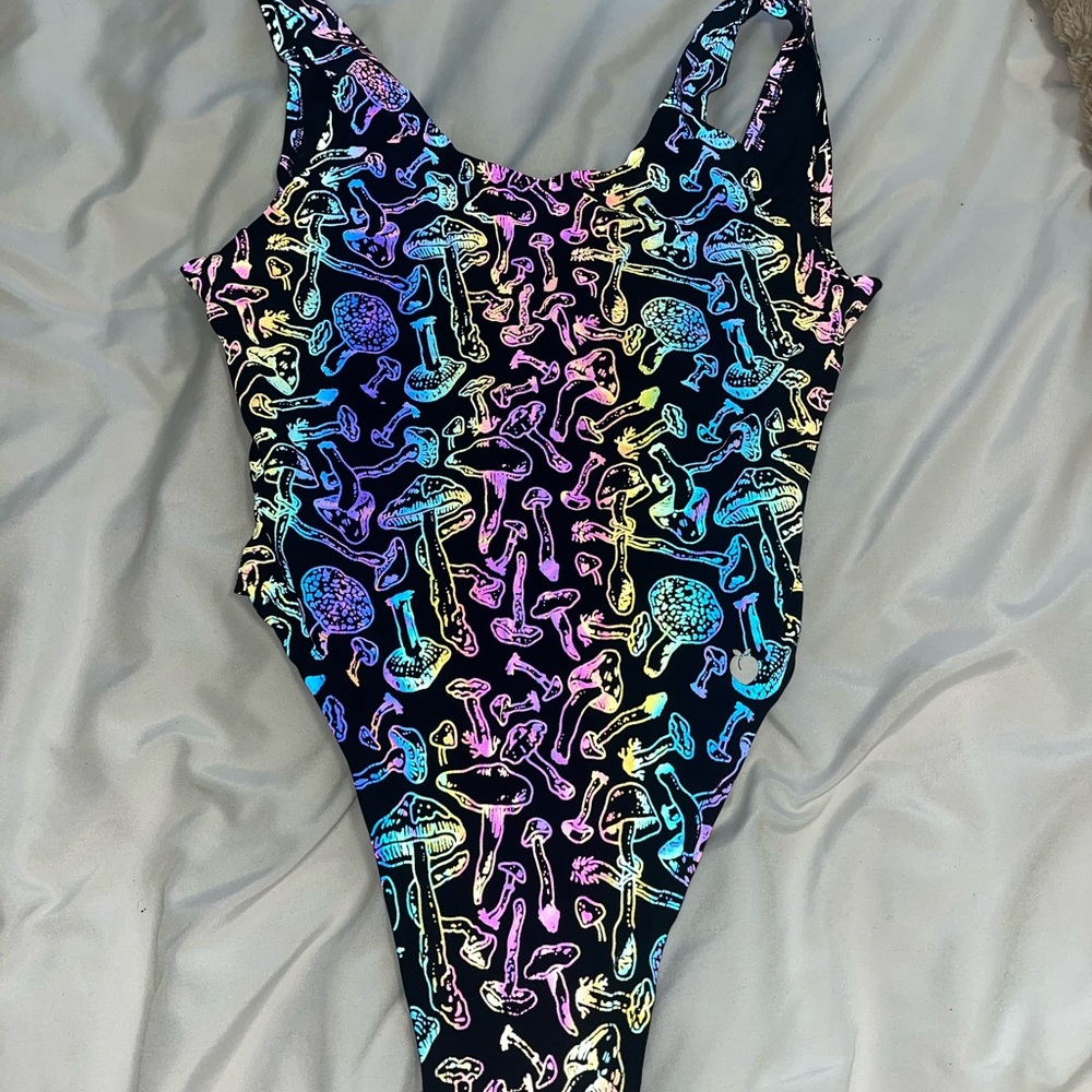 Flexliving Holographic mushroom one-piece Swimsuit